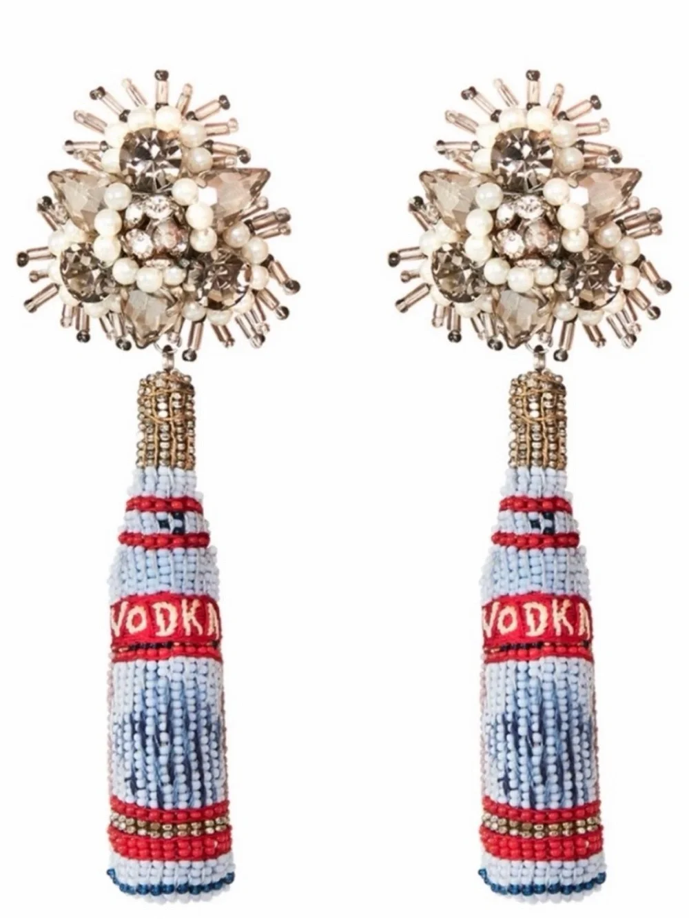 NWT Mignonne Gavigan beaded vodka dangle earrings - Picture 4 of 4